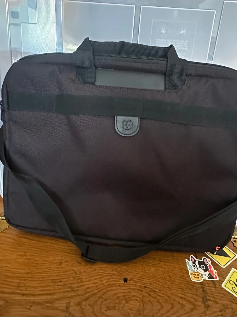SwissGear Black Padded Laptop Messenger Bag